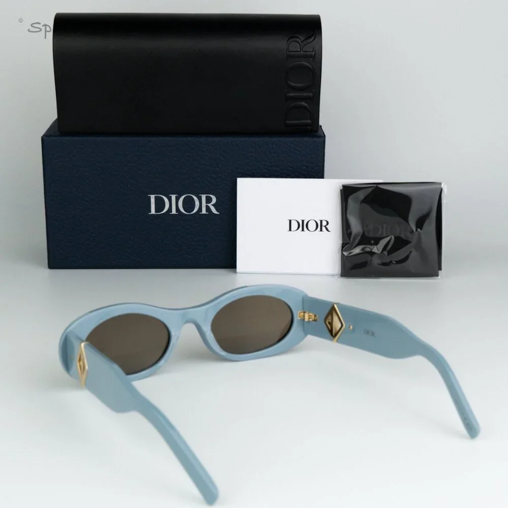 BRAND NEW Dior CD DIAMOND EDITION R11 30F0 Blue Brown Unisex Cat Eye Sunglasses